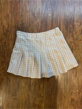 Pleated Gingham Mini Skirt Perfect For Summer Multicolored Preppy Feminine